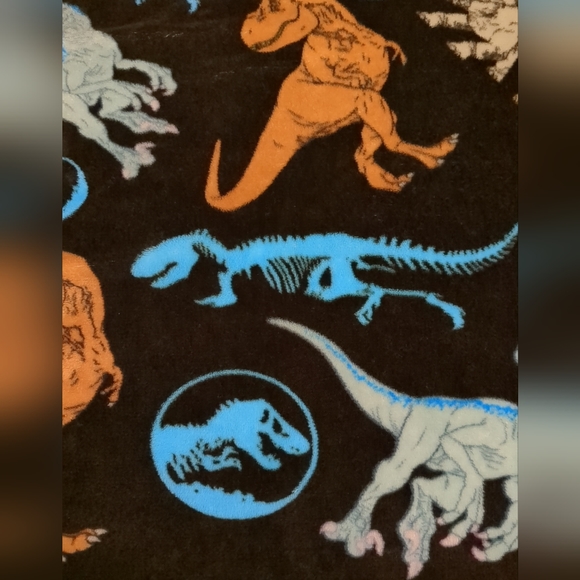 JURASSIC WORLD FLEECE THROW SUPER SOFT BLANKET UNIVERSAL STUDIOS DINOSAURS - Picture 6 of 7